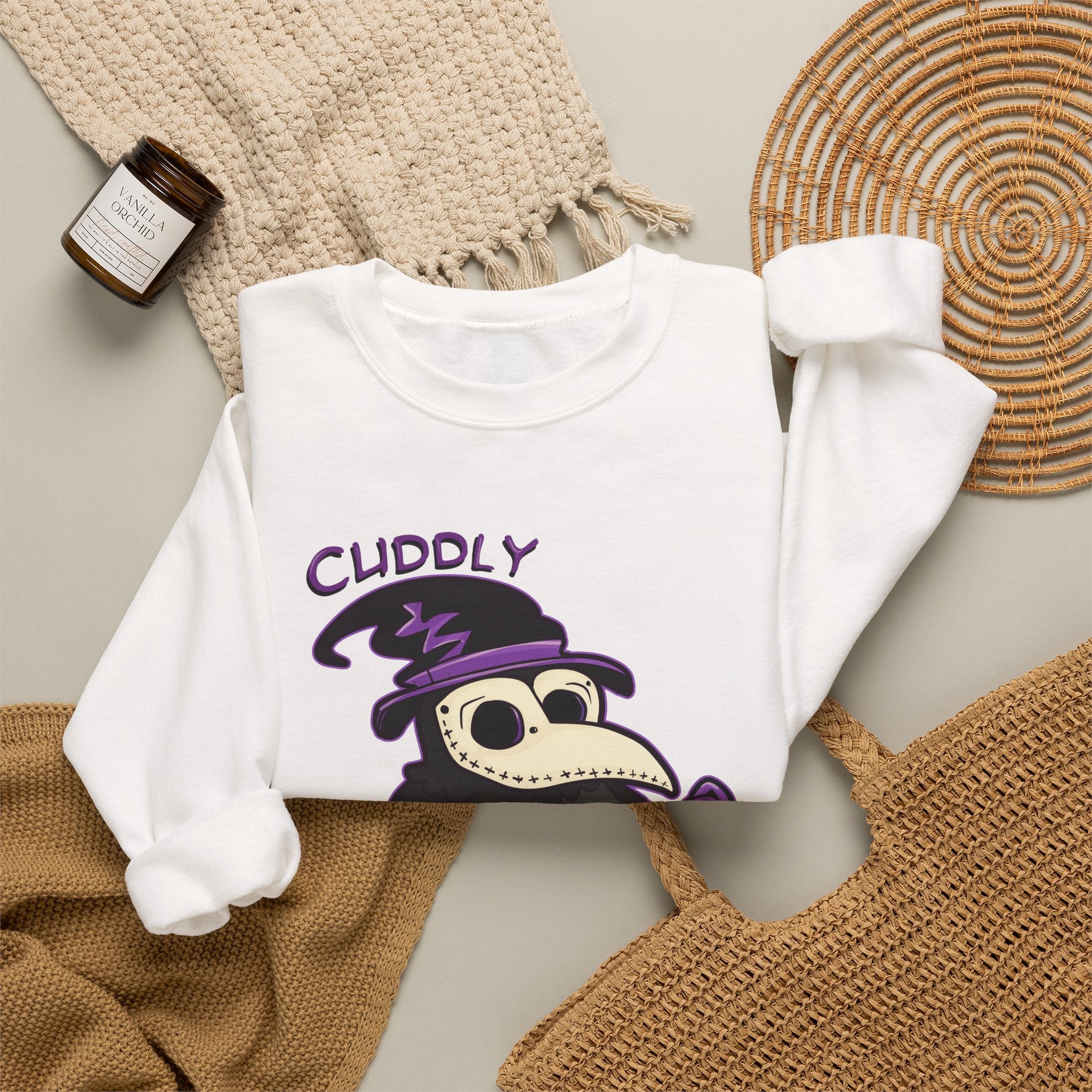 Corey the Corvid — Creepy Cute Plague Doctor Raven Crewneck Sweatshirt | My Little Beasties