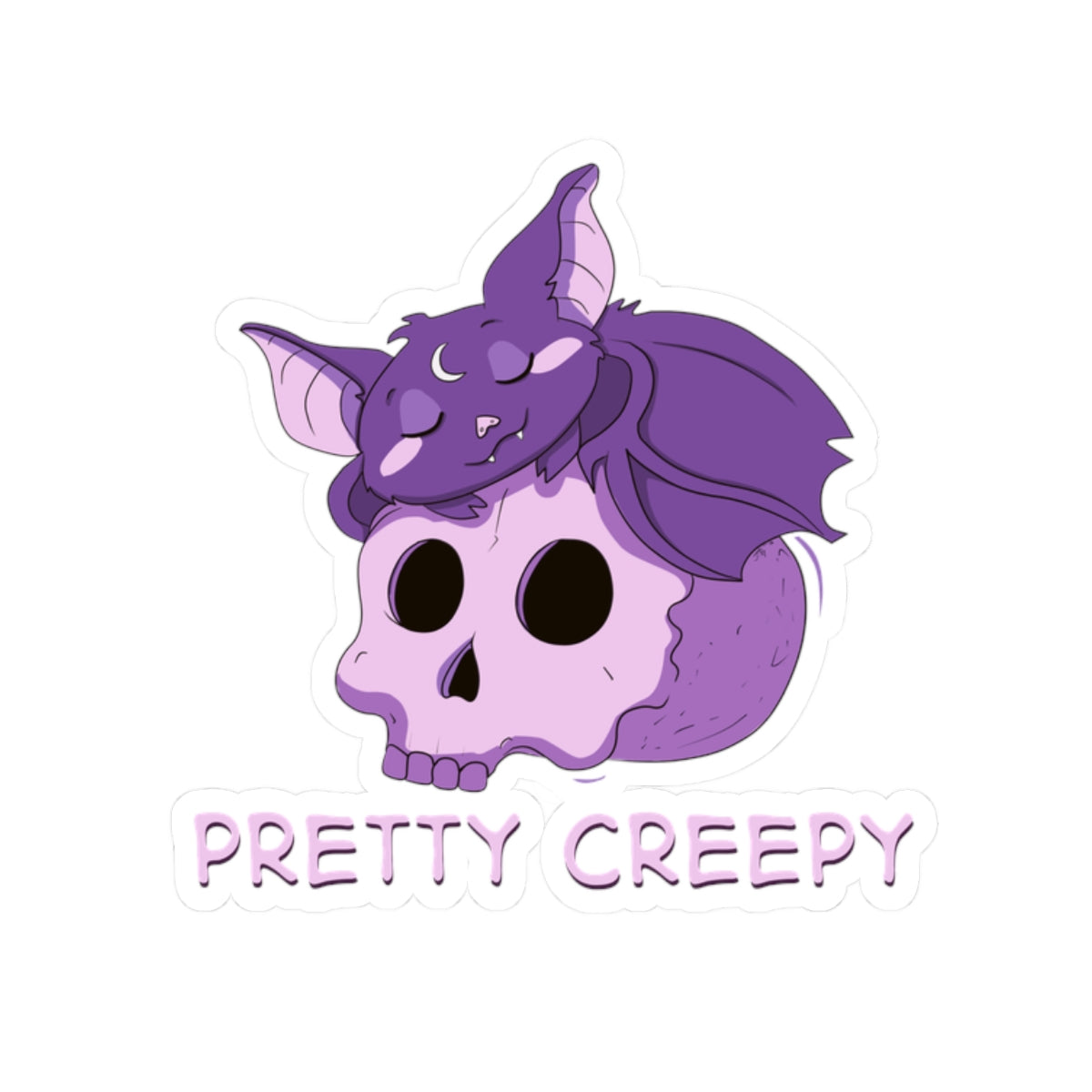 Bella the Bat — Creepy Cute Sleeping Bat Kiss-Cut Sticker | My Little Beasties