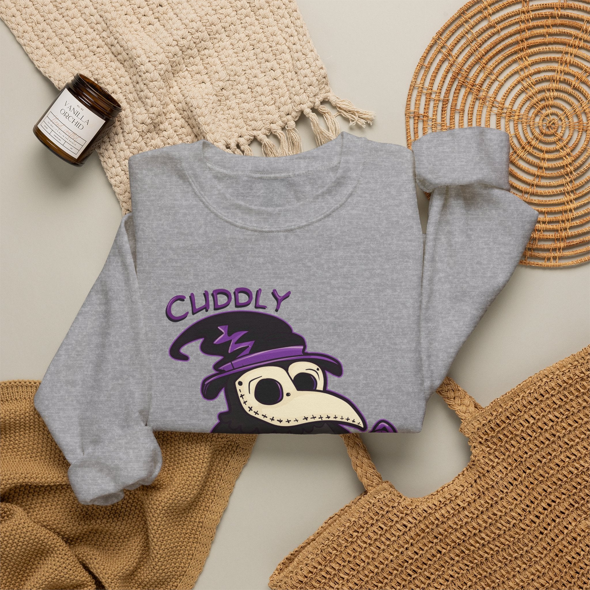 Corey the Corvid — Creepy Cute Plague Doctor Raven Crewneck Sweatshirt | My Little Beasties
