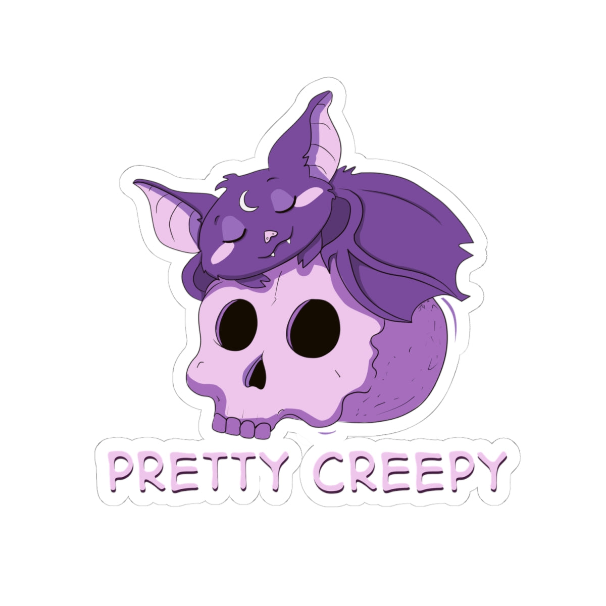 Bella the Bat — Creepy Cute Sleeping Bat Kiss-Cut Sticker | My Little Beasties