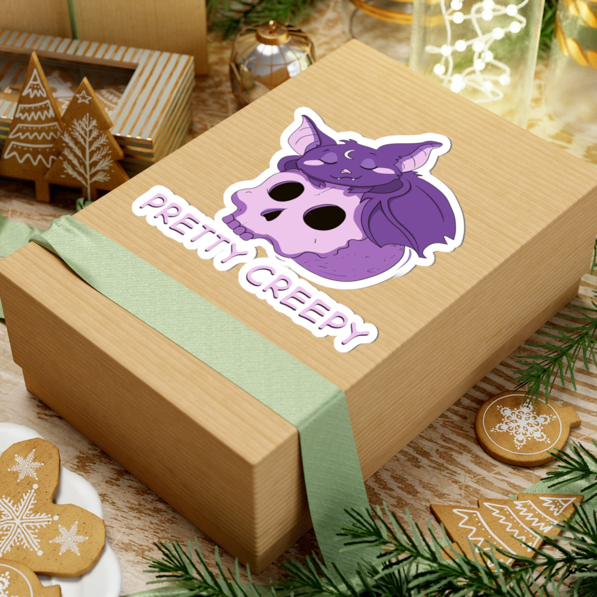 Bella the Bat — Creepy Cute Sleeping Bat Kiss-Cut Sticker | My Little Beasties