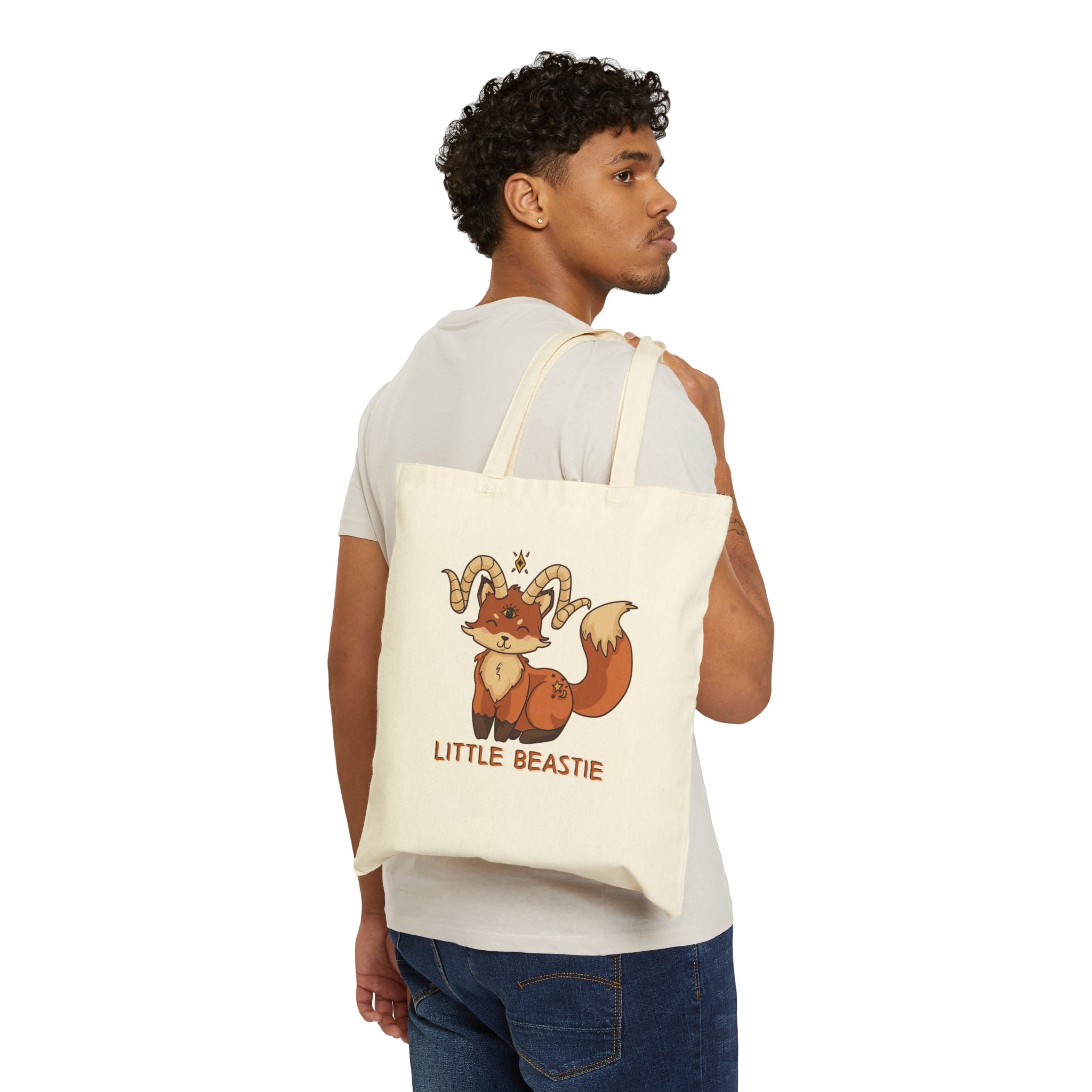 Felix the Feisty Fox — Creepy Cute Fox Canvas Tote Bag | My Little Beasties