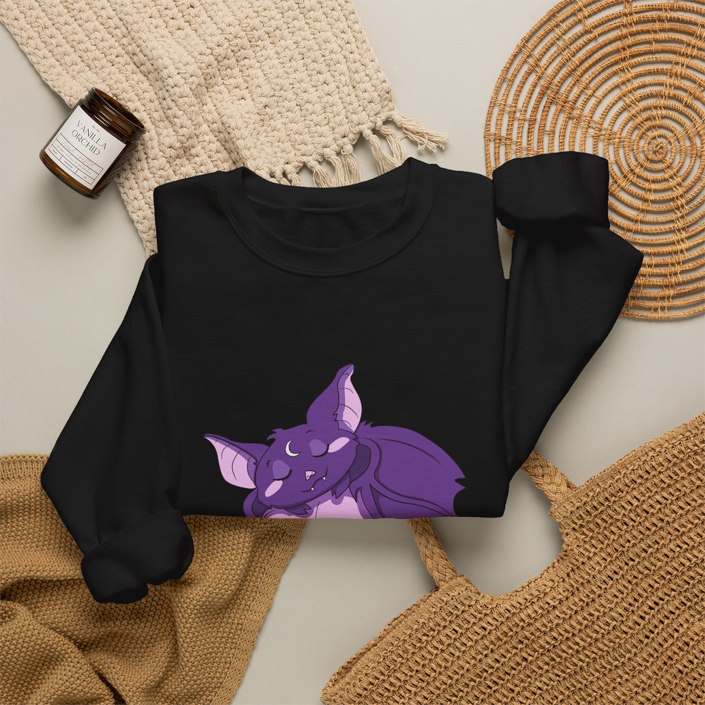 Bella the Bat — Creepy Cute Sleeping Bat Crewneck Sweatshirt | My Little Beasties