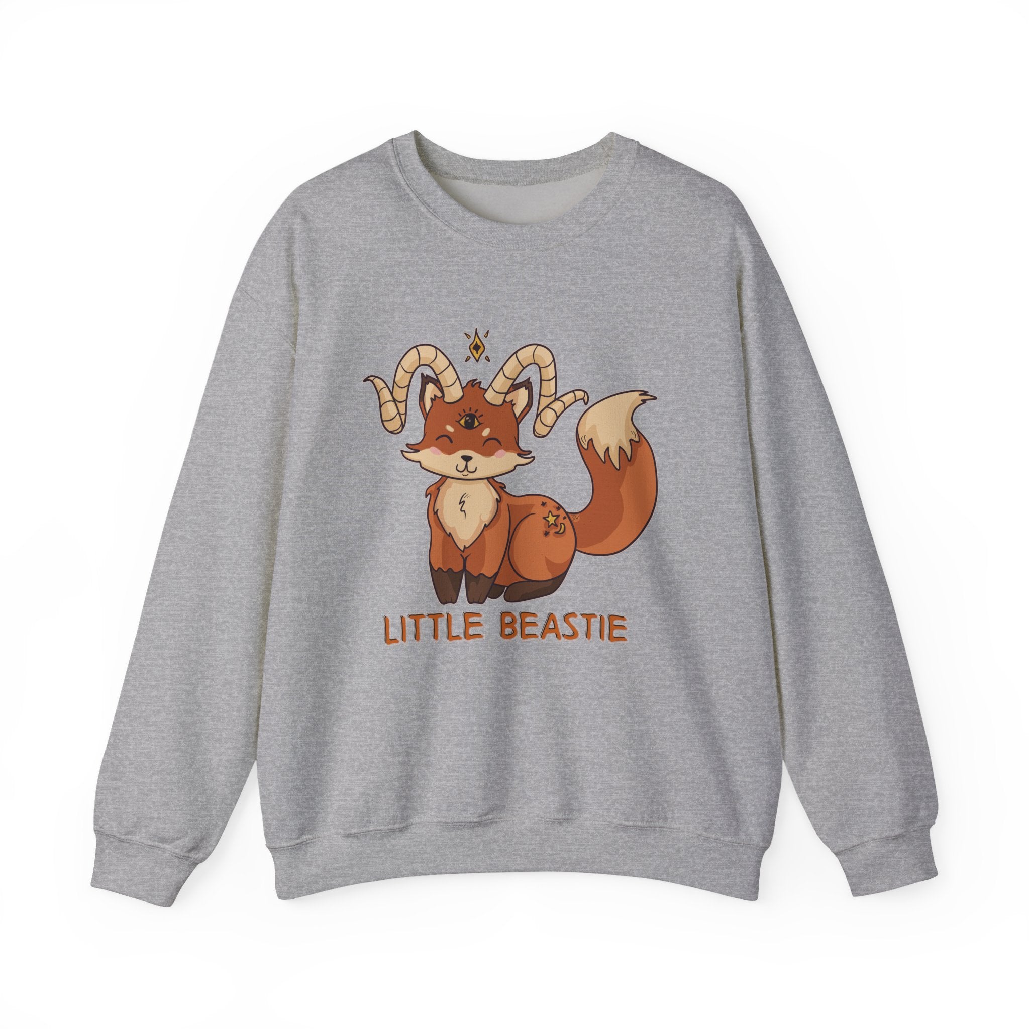 Felix the Feisty Fox — Cute Fox with Horns Crewneck Sweatshirt | My Little Beasties