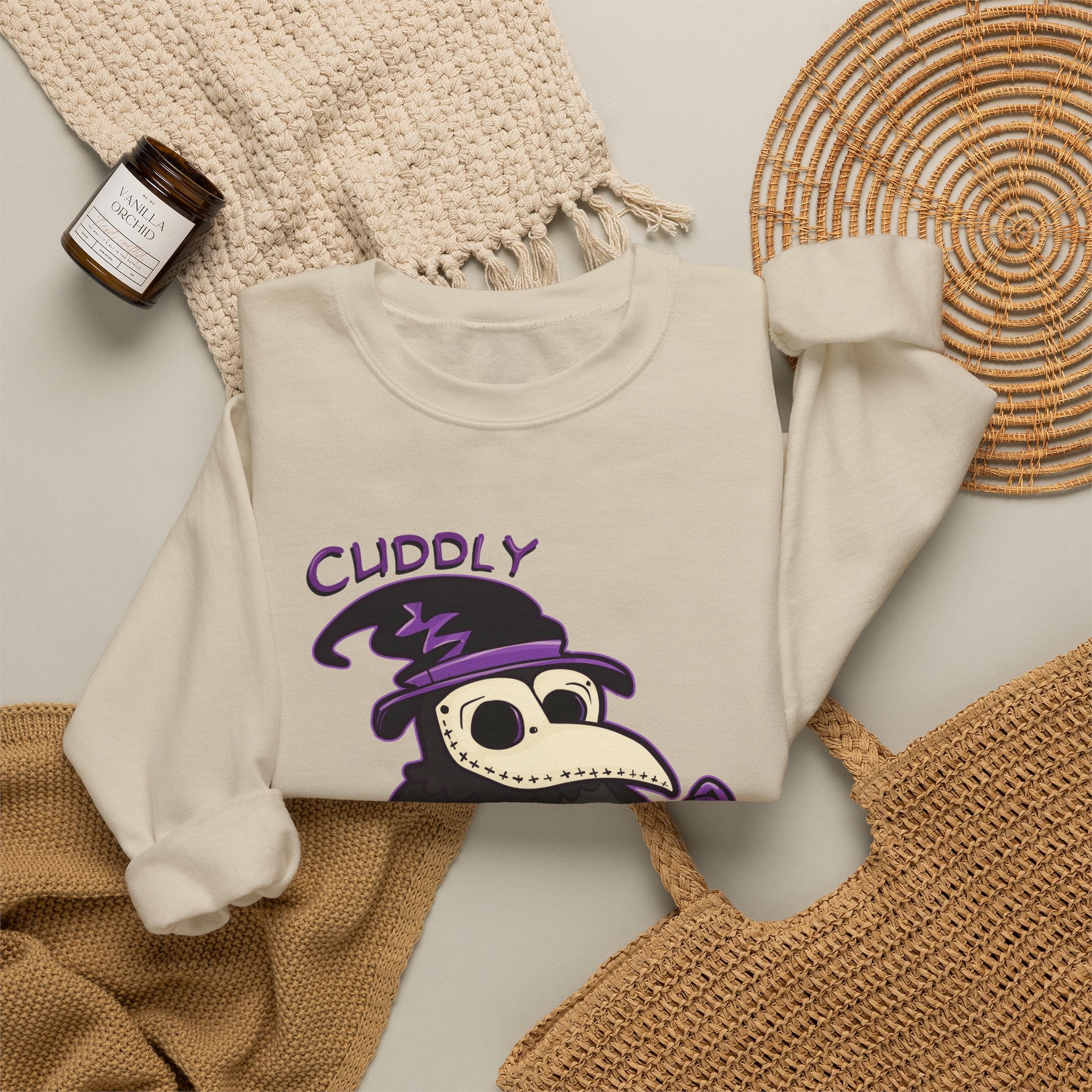 Corey the Corvid — Creepy Cute Plague Doctor Raven Crewneck Sweatshirt | My Little Beasties