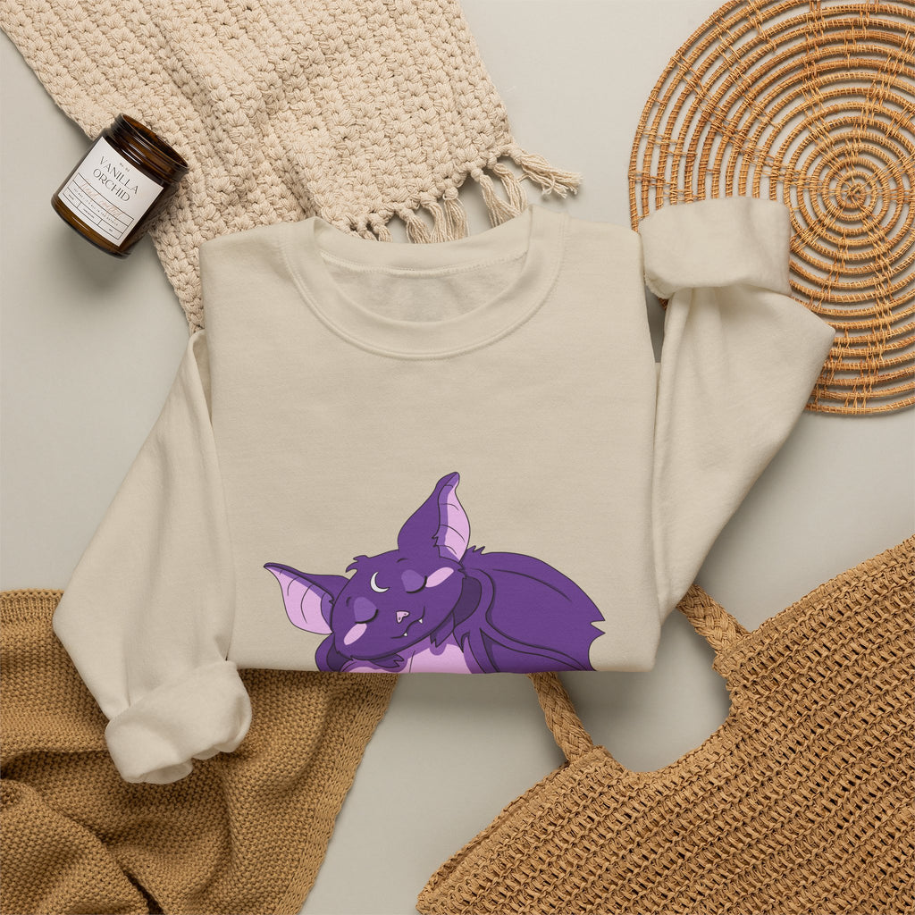 Bella the Bat — Creepy Cute Sleeping Bat Crewneck Sweatshirt | My Little Beasties