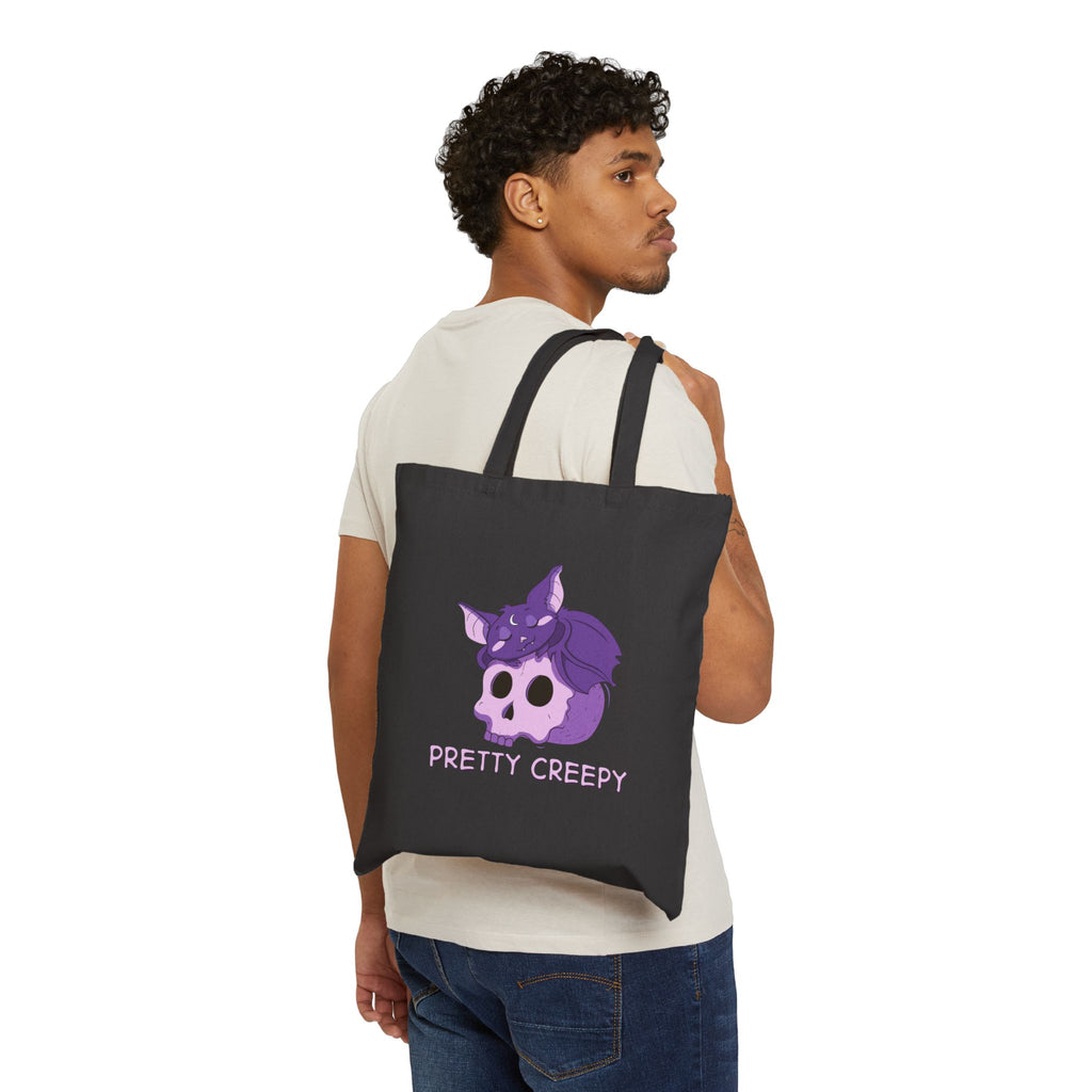Bella the Bat — Creepy Cute Sleeping Bat Canvas Tote Bag | My Little Beasties