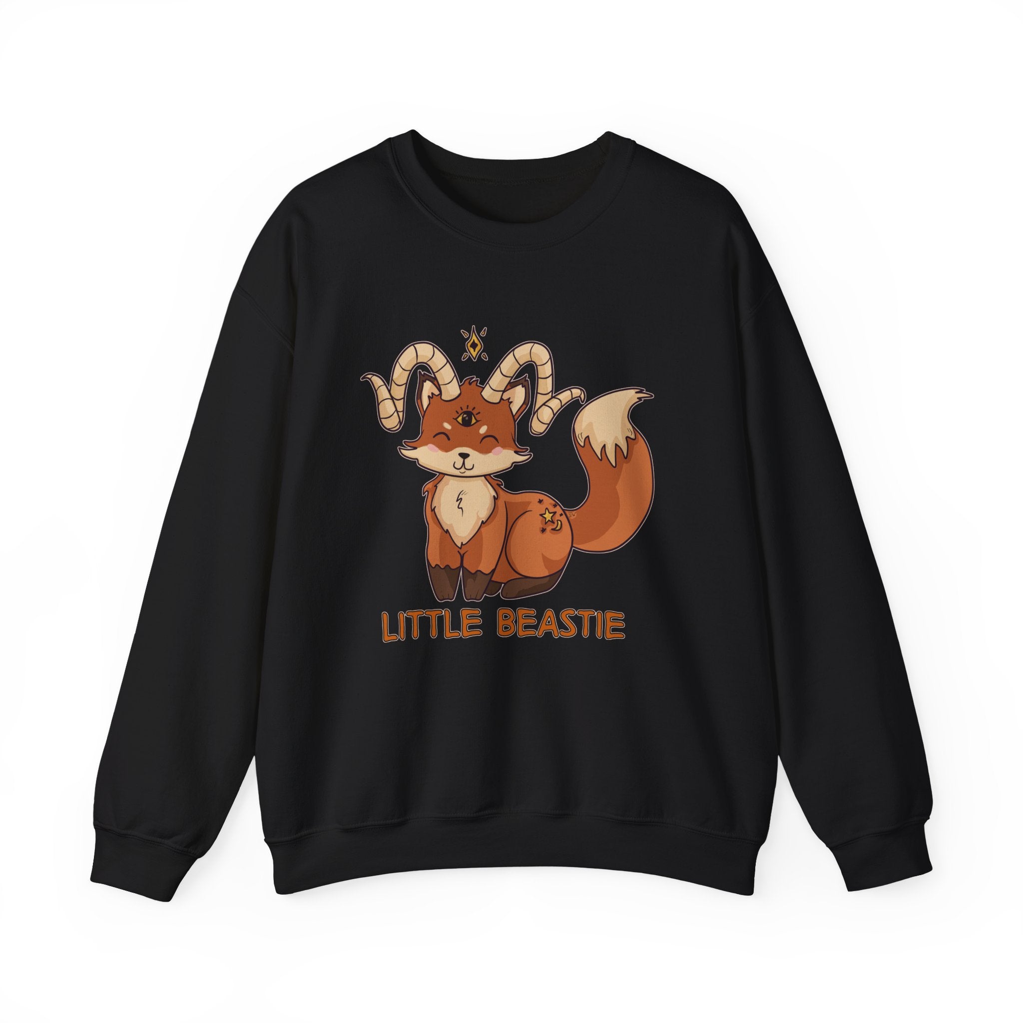 Felix the Feisty Fox — Cute Fox with Horns Crewneck Sweatshirt | My Little Beasties