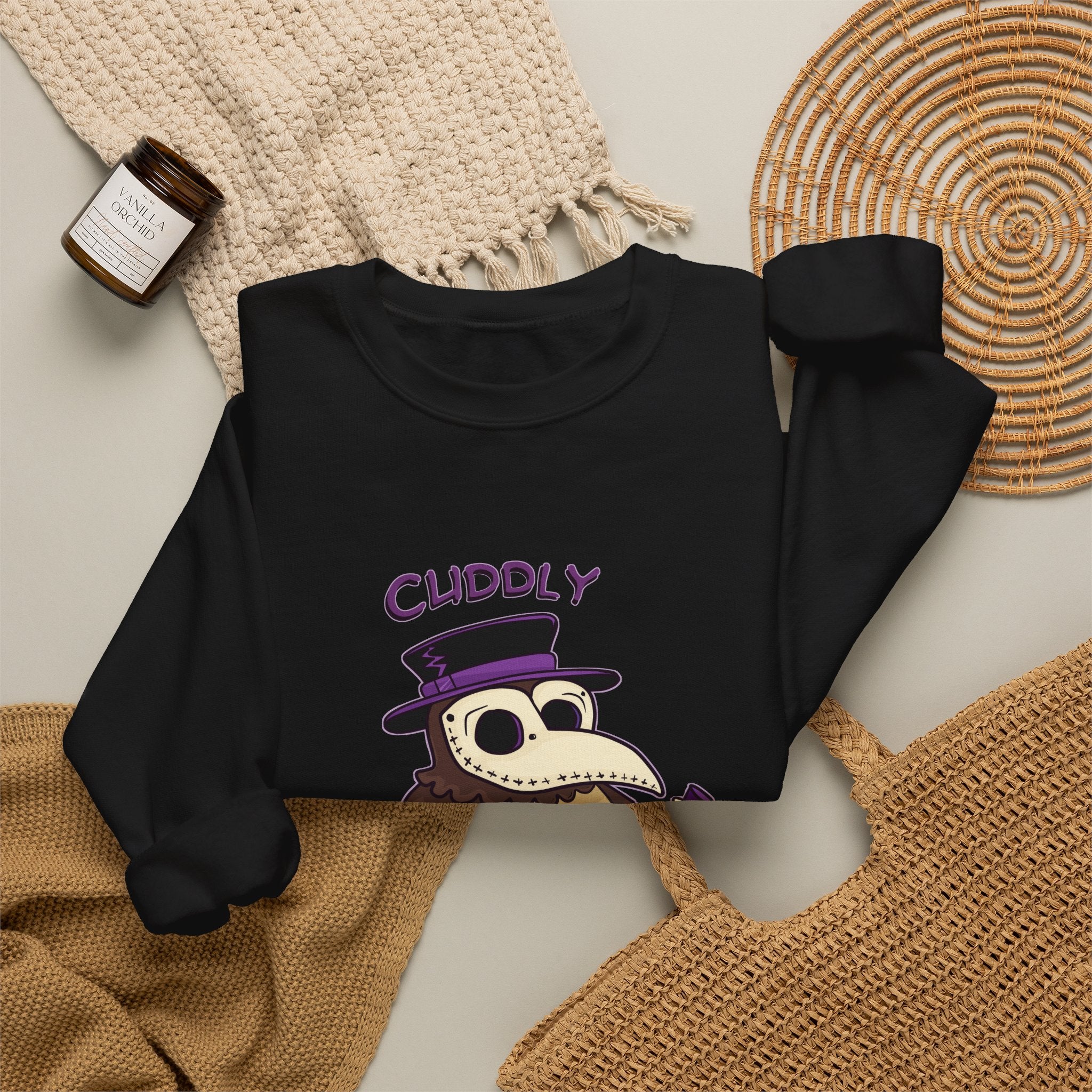 Percy the Pestilent — Creepy Cute Plague Doctor Owl Crewneck Sweatshirt | My Little Beasties