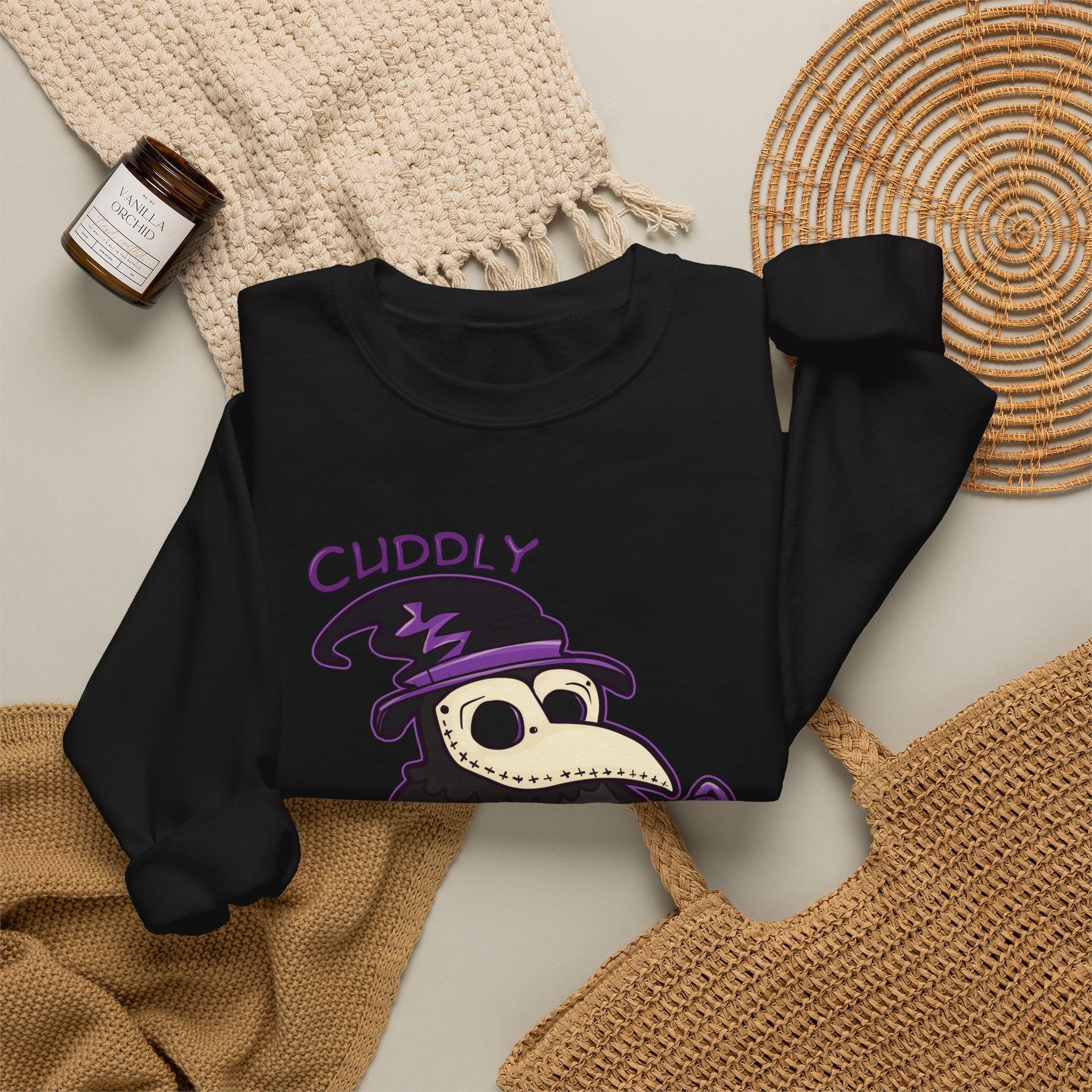 Corey the Corvid — Creepy Cute Plague Doctor Raven Crewneck Sweatshirt | My Little Beasties