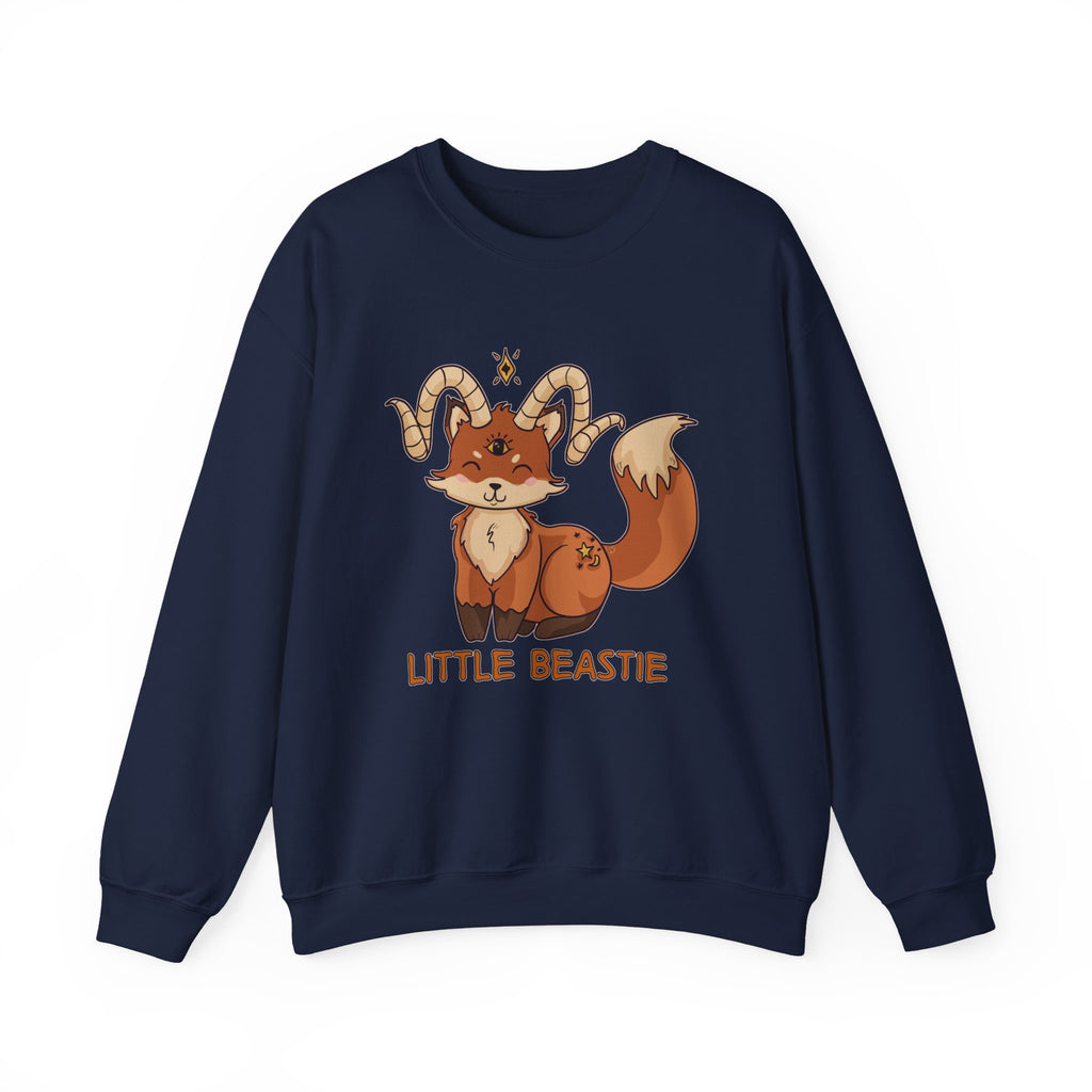 Felix the Feisty Fox — Cute Fox with Horns Crewneck Sweatshirt | My Little Beasties