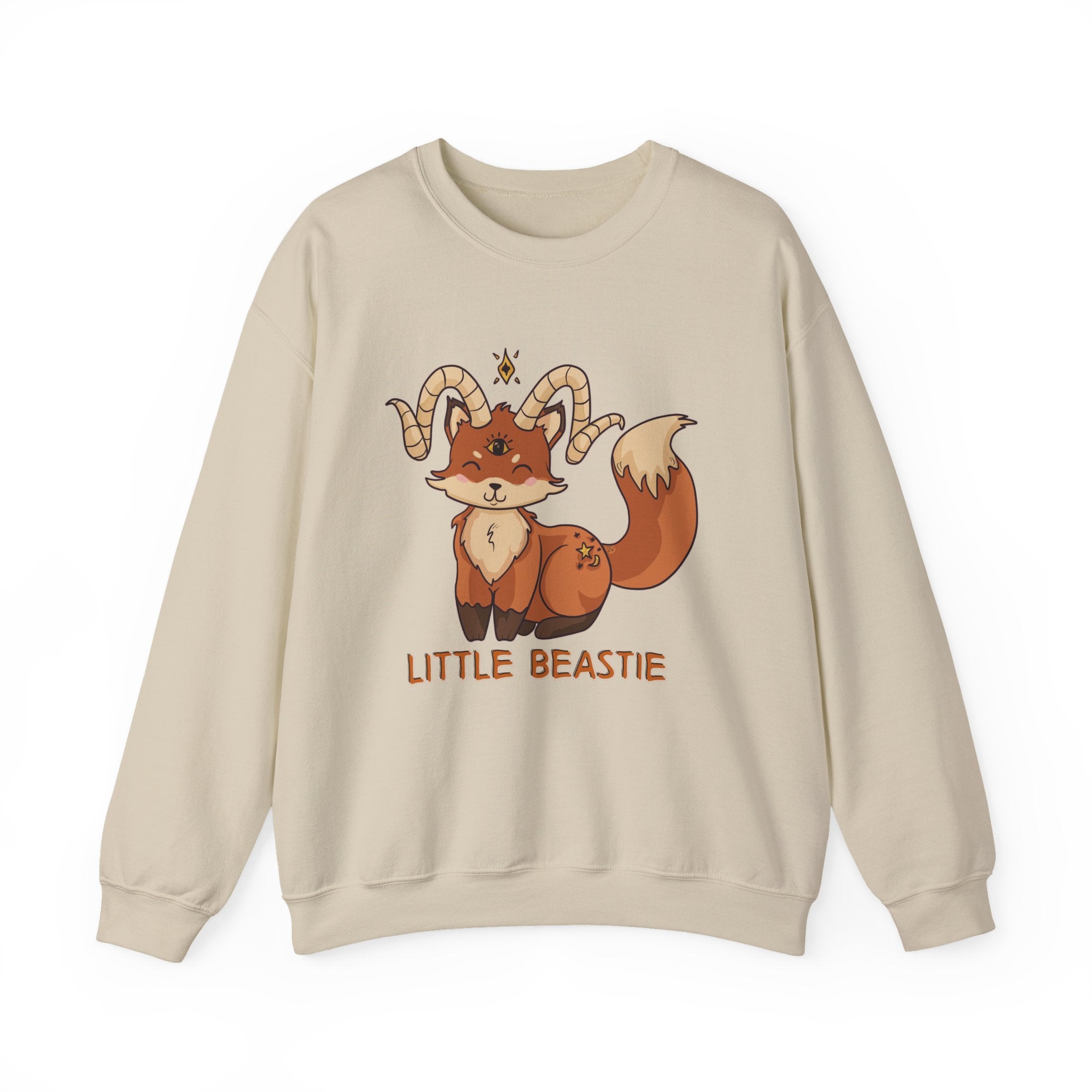 Felix the Feisty Fox — Cute Fox with Horns Crewneck Sweatshirt | My Little Beasties