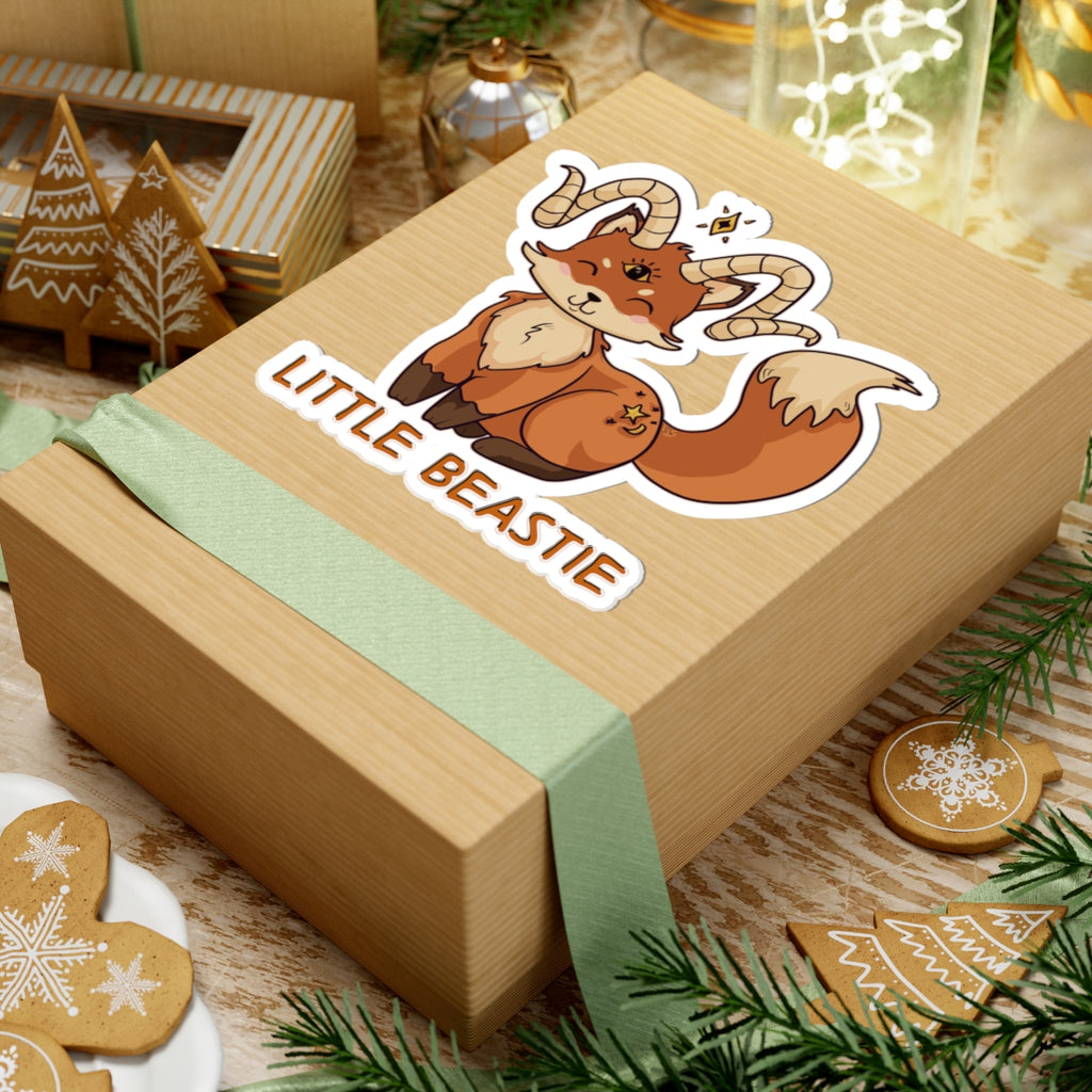 Felix the Feisty Fox — Creepy Cute Fox Kiss-Cut Sticker | My Little Beasties