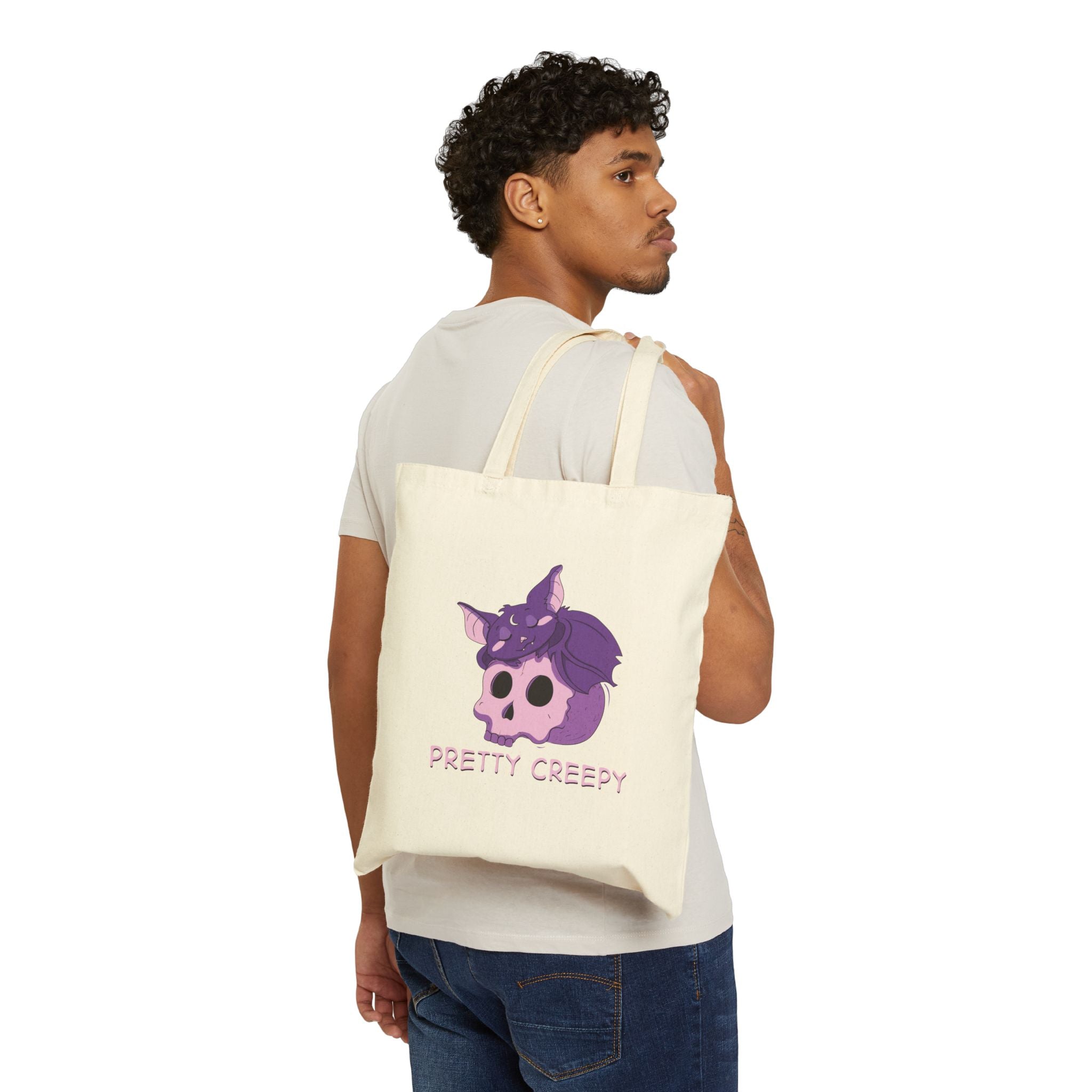 Bella the Bat — Creepy Cute Sleeping Bat Canvas Tote Bag | My Little Beasties