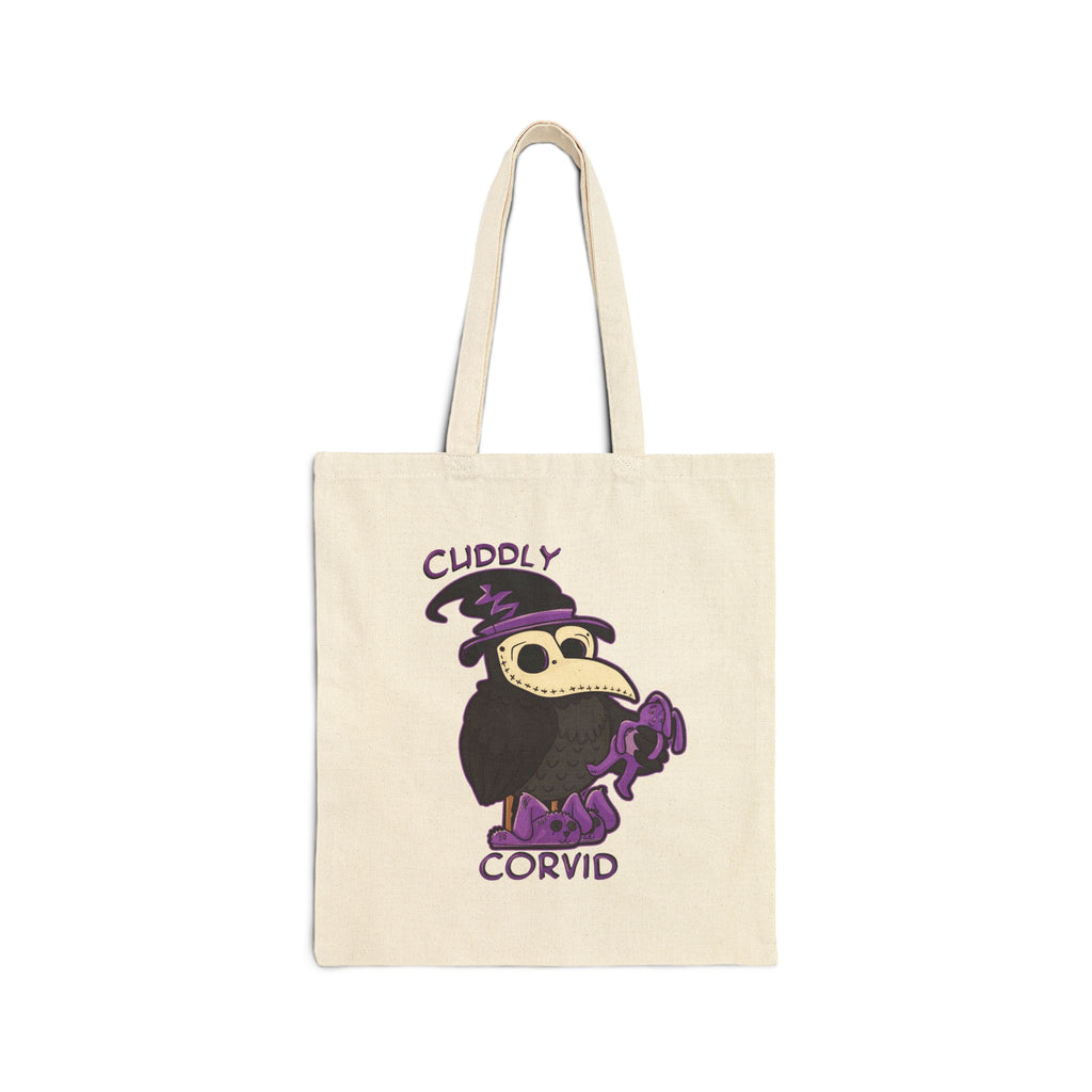 Corey the Corvid — Creepy Cute Plague Doctor Raven Canvas Tote | My Little Beasties