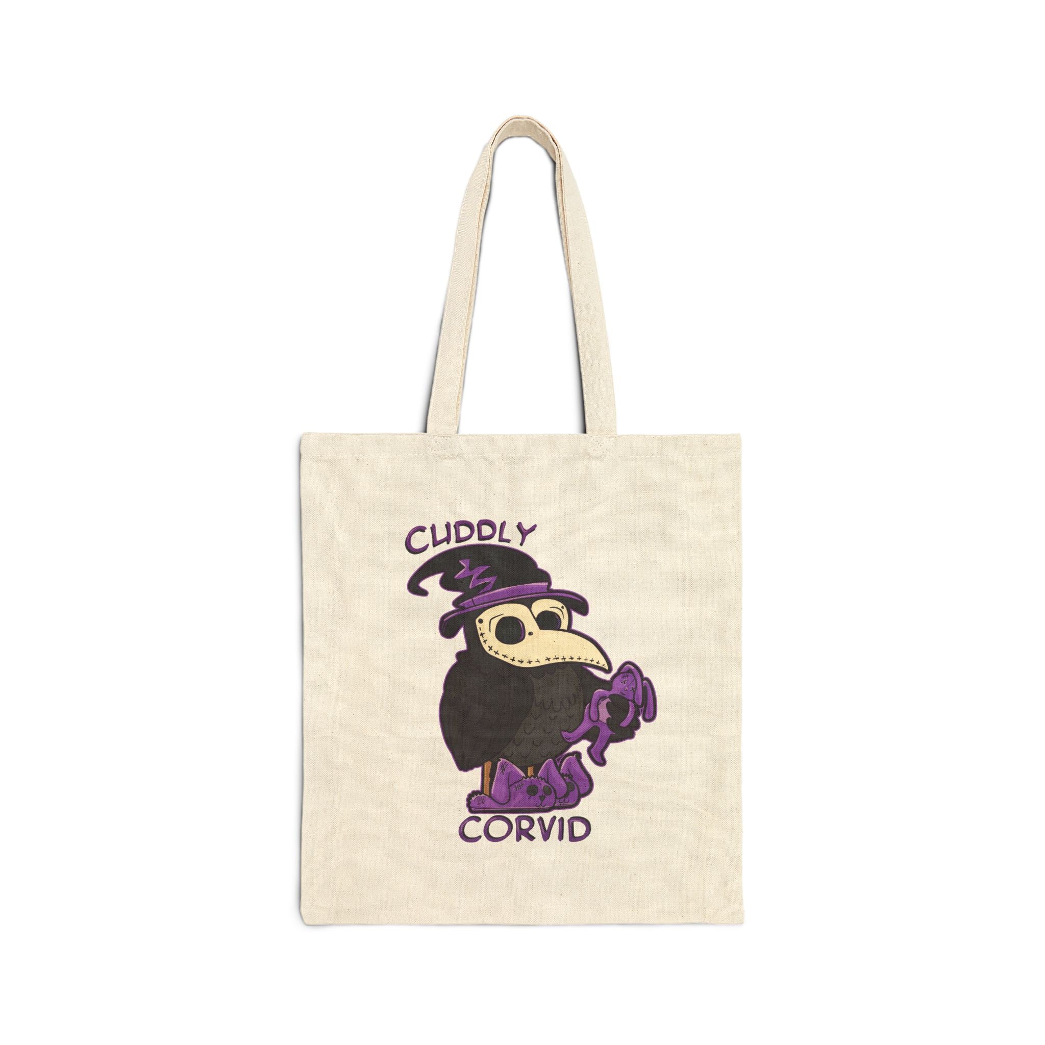 Corey the Corvid — Creepy Cute Plague Doctor Raven Canvas Tote | My Little Beasties