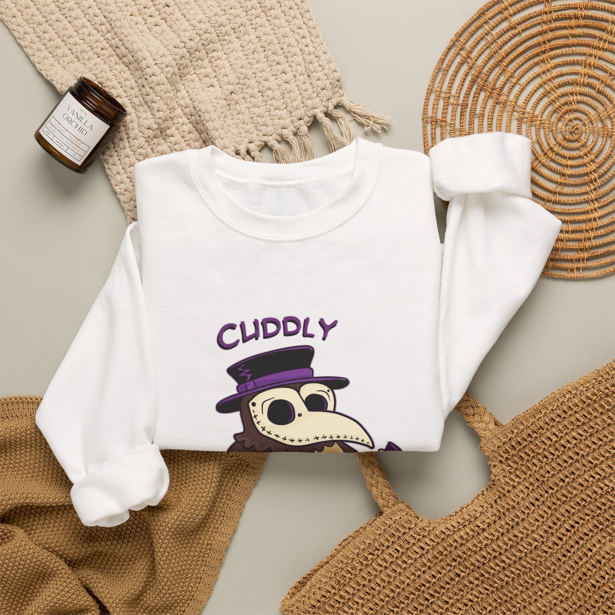 Percy the Pestilent — Creepy Cute Plague Doctor Owl Crewneck Sweatshirt | My Little Beasties
